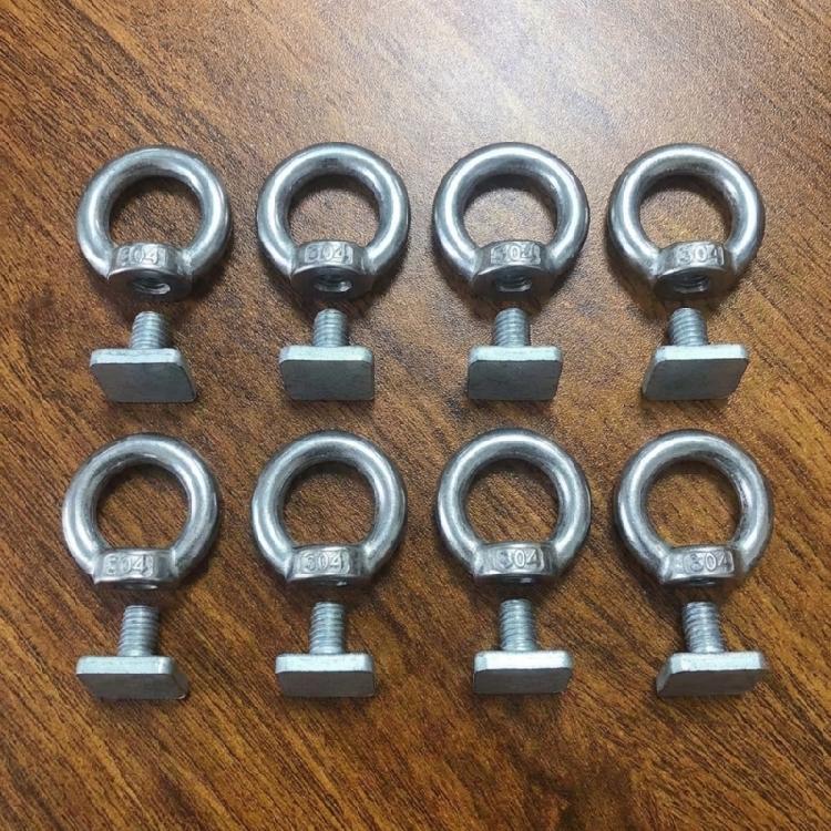 Roof Rack Tie-Down Loop Mounting Kit with Bent Slotted Brackets for Vehicle Cargo Rack Installation Work Before Outdoor Trip