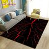 3D Volcano Lava Magma Area Rug Large,Carpet Rug for Living Room Bedroom Sofa Doormat Decoration,Kid Game Play Non-slip Floor Mat