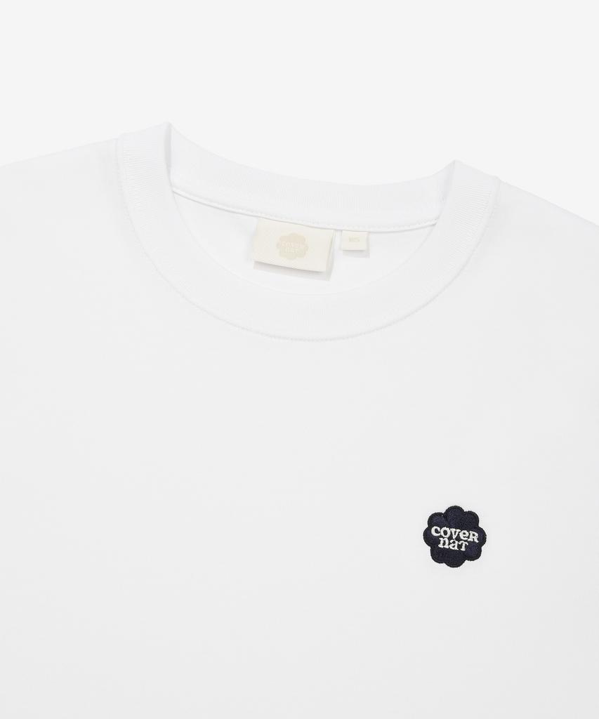 COVERNAT WOMAN Cool Cotton Small Clover Heart T-Shirt White