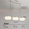 Three-Head Bauhaus Persimmon Pendant Light - Retro Designer Dining Table Light Wabi-Sabi Glass Style