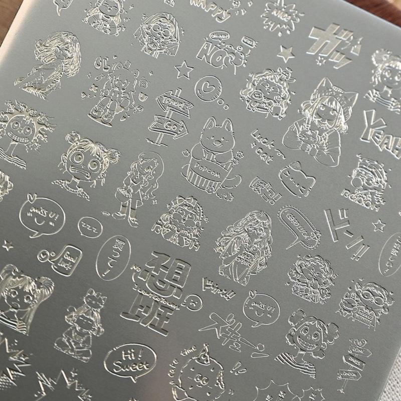 Sturdy Stainless Steel Nails Stamp Plate with Detailed Pattern for Home Nails Designs Applications