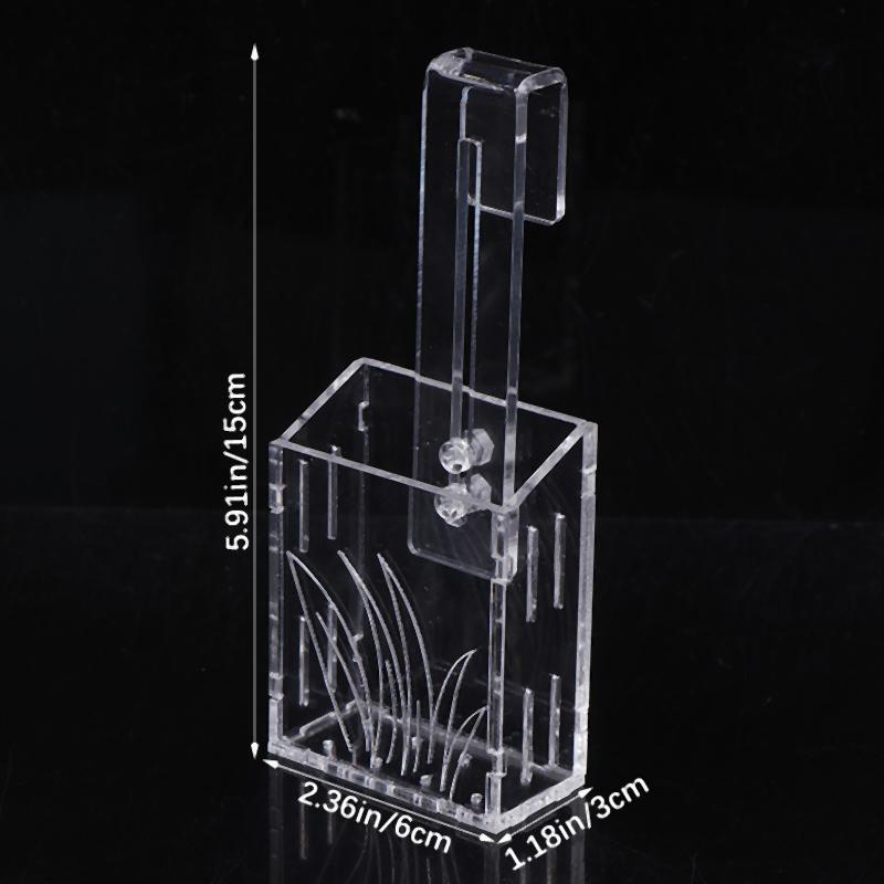 Hook Fish Tank Water Planter Hanging Aquarium Plant Holder Transparent Acrylic Water Plant Container For Fish Tank Landscape