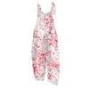 Women's Jumpsuit  Print Casual Loose Vintage Shoulder Strap Cotton Linen