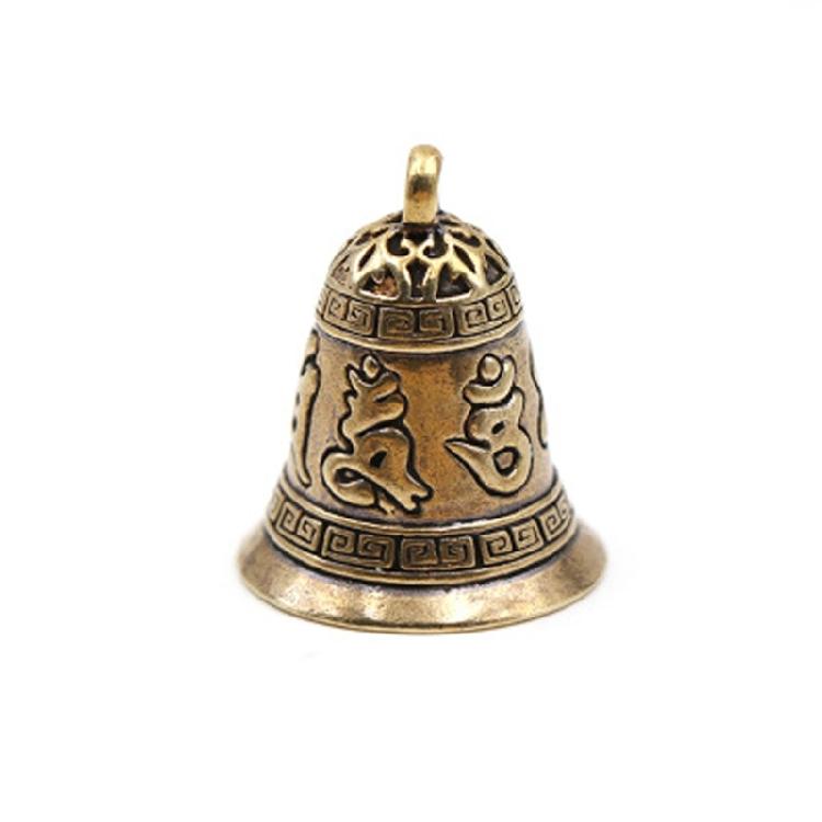 Buddhist Prayer Keychain Bell Accessory Crafted In User Friendly Metal Material Fashionable Key Accessories