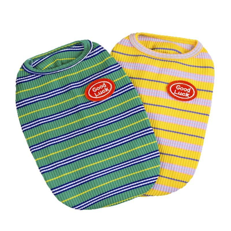 Striped Pet Vest Cat Than Bear Chihuahua Puppy Dog Clothes Spring Autumn Summer Thin