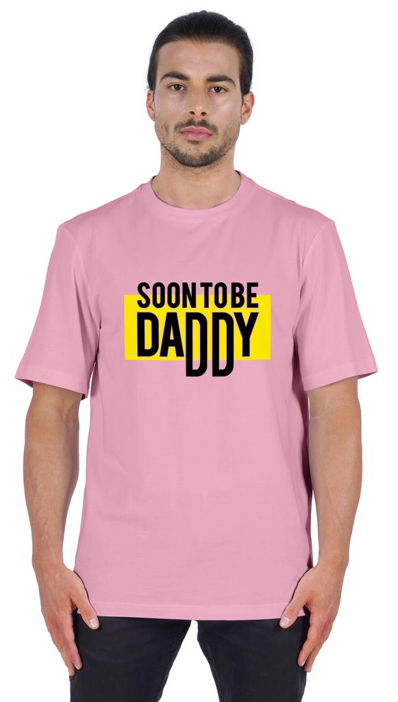 Inkmeso Men's Graphic Printed "Soon To Be Daddy" Pregnancy Announcement Tshirt Crew Neck Tee For Being