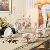 Top-grade British Vintage Rose Bone China Coffee cups set Porcelain Tea Sets Ceramic cups organizer tea party Six-piece Set