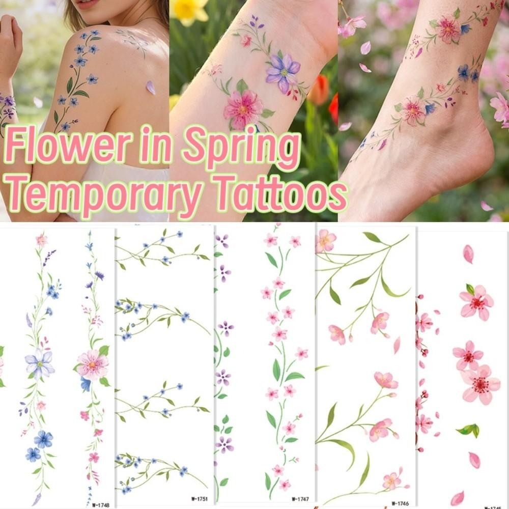 Realistic Rose Stickers Tattoo Stickers Disposable Elf Fairy Makeup Stickers  Body Art