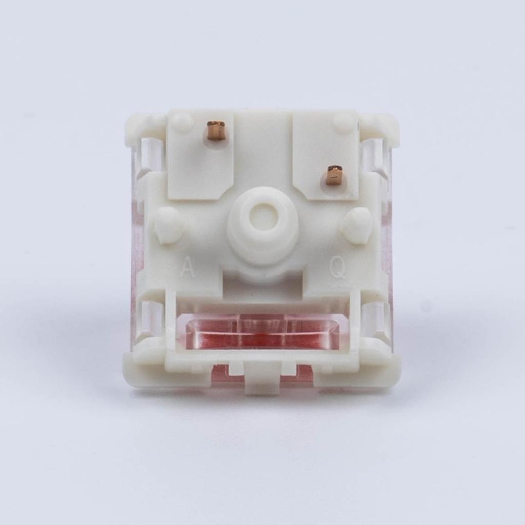 GATERON Jupiter Red Keyboard Linear 45gf RGB LED Factory Lubricated Key Switches for MX Mechanical Keyboards Switches, 5-Pin (Red, 110pcs)