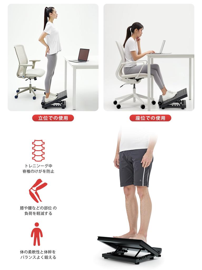 PROIRON Stretch Squat Achilles Tendon Stretching Calf Stretch Ankle Flexibility Stretching Inclined Calf Achilles Calf Stretch Board, Wedge, 2-in-1