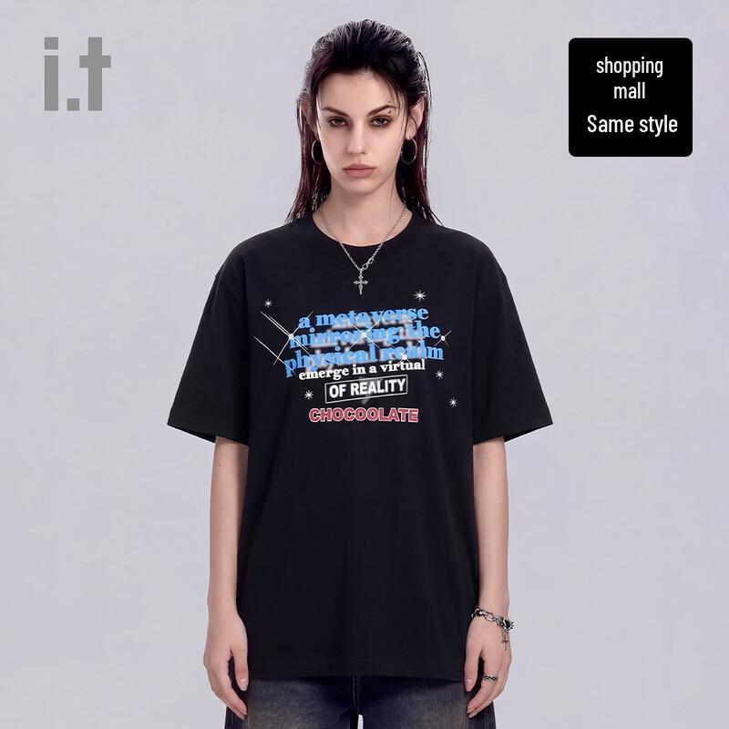 CHOCOOLATE Unisex Loose Fit Cotton Graphic Tee XL