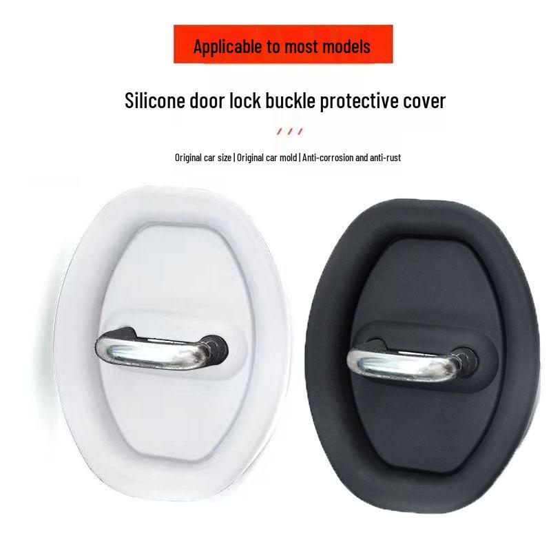 Universal Silicone Car Door Lock Cover - Anti-Rust, Silent Interior Accessory for All Vehicles