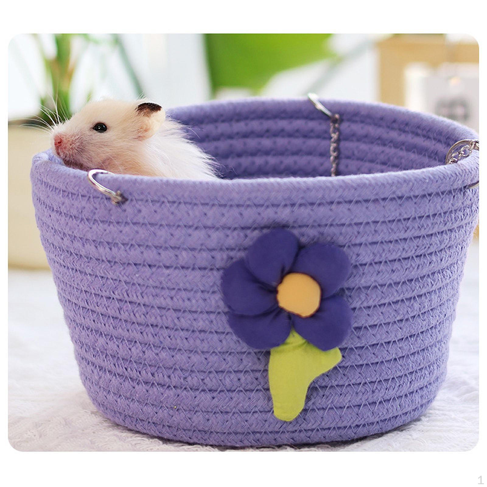 

Аксессуары для гамака-клетки для маленьких питомцев, Многоцелевой домик для отдыха с прочными цепочками, Крыса спящая фиолетовый