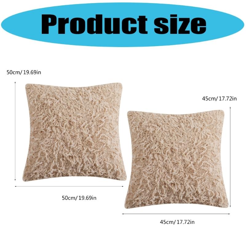 Soft Plush Pillowcase Living Room Bedroom Decoration Multiple Color Addition Sturdy