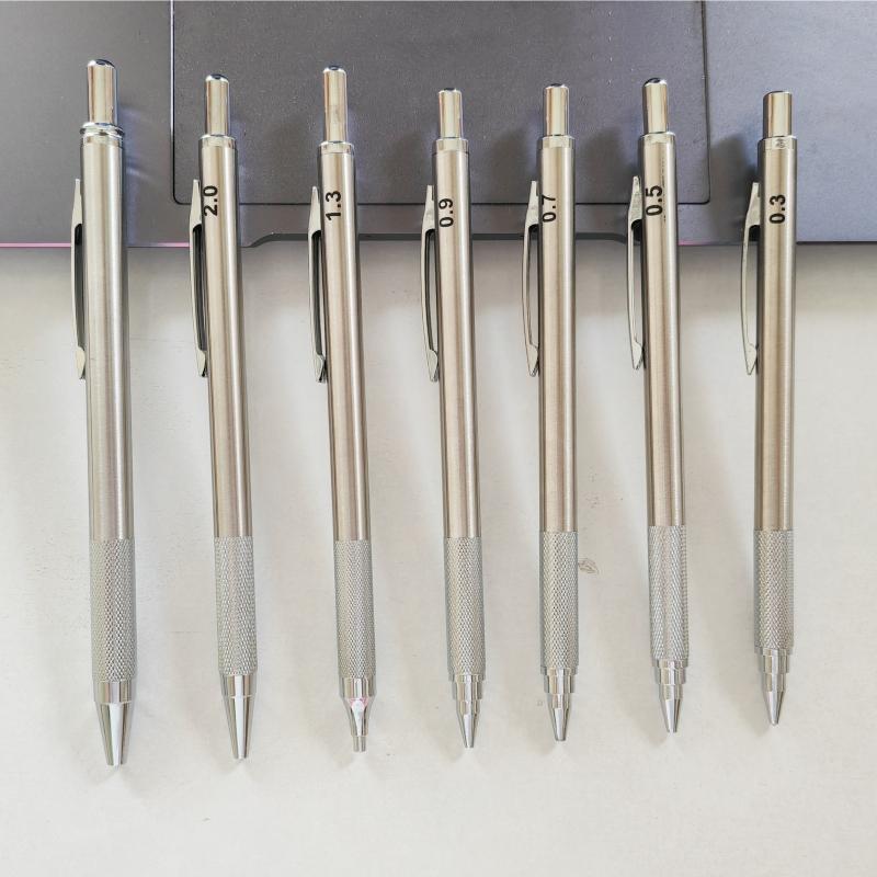 03 05 07 09 13 20 30mm Mechanical Pencil Full Metal Art Drawing Painting Automatic Pencil with Leads Office School Supply