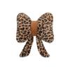 Comfortable Car Seat Decoration Bow Plush Seat Cushion Leopard Print Car Headrest  Cushion Front