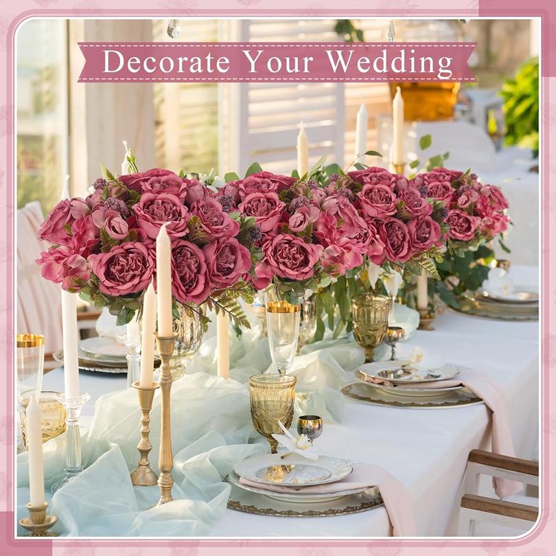 Künstliche Blumen Festival Girlande Hochzeit Garten Rosenknospe Bogen Künstliches Pfingstrosen Bouquet Brautvase Zimmer Heimdekoration Seidenhortensie