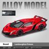 1/24 Lamborghini Poison Veneno Car Alloy Car Diecast Metal Model Sound Light Pull Back Toy Collect Gift Box Ornaments Kids Toys