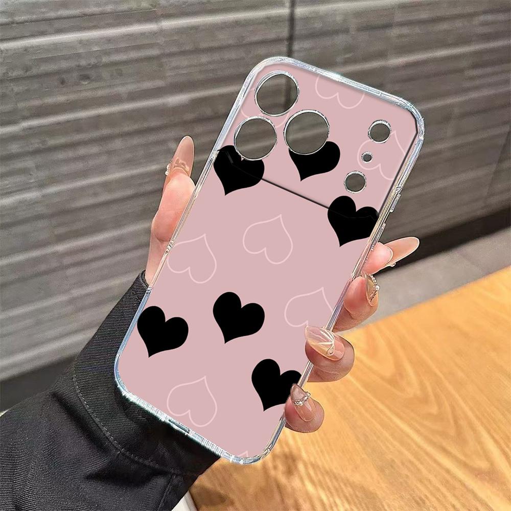 White Leopard Print Phone Case For Apple iphone 17 Pro Max 16 15 Plus Clear Cover Transparent for iphone 16 Artistic Pink Marble iPhone 15