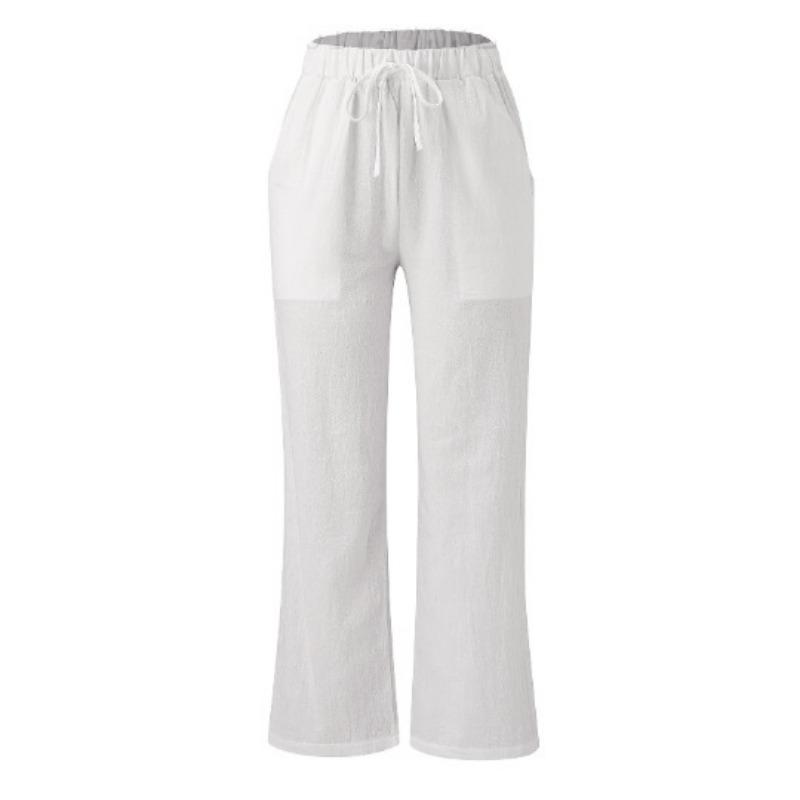 Dámské módní ležérní jednobarevné kalhoty a capris