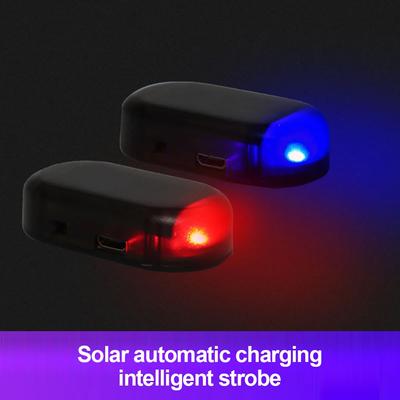 Auto Falešné Bezpečnostní Světlo Univerzální Blikající Výstražné LED Světlo Alarmová Lampa Solární Energie Simulace Proti Krádeži Výstražné Dekorativní Světla
