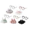 1 Set Süße Hamsterkostüme Mini-Prinzessinnenkleid Und Runde Metallbrille Eichhörnchen Verkleidungsoutfit für Kleine Haustiere Tägliche Kleidung Foto Requisiten