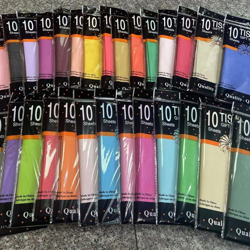 14g Colored Tissue Paper for Christmas Decoration & Kids' Crafts, Fresh Flower Wrapping