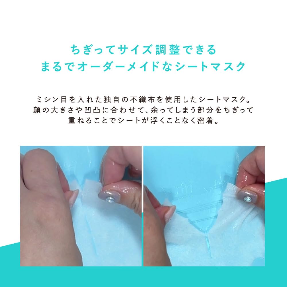 KIREI Factory 7 Reduces Reduces and Face and Enhances FACTORY+ (Kirei Plus) Tear-off Mask, Sheets, Navy, Pores, Dryness, Dullness, Time-Saving