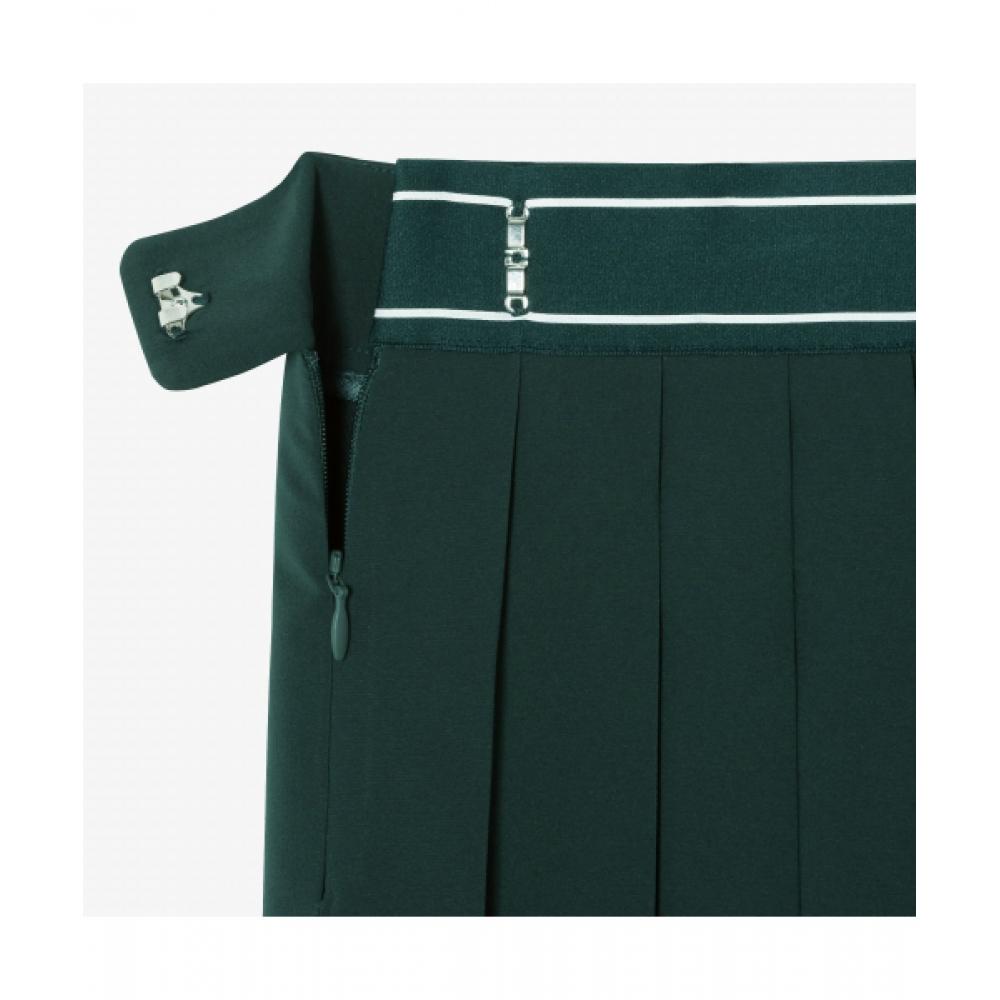 Lacoste Women S Unbalanced Pleated Skirt [deep Green] – buy