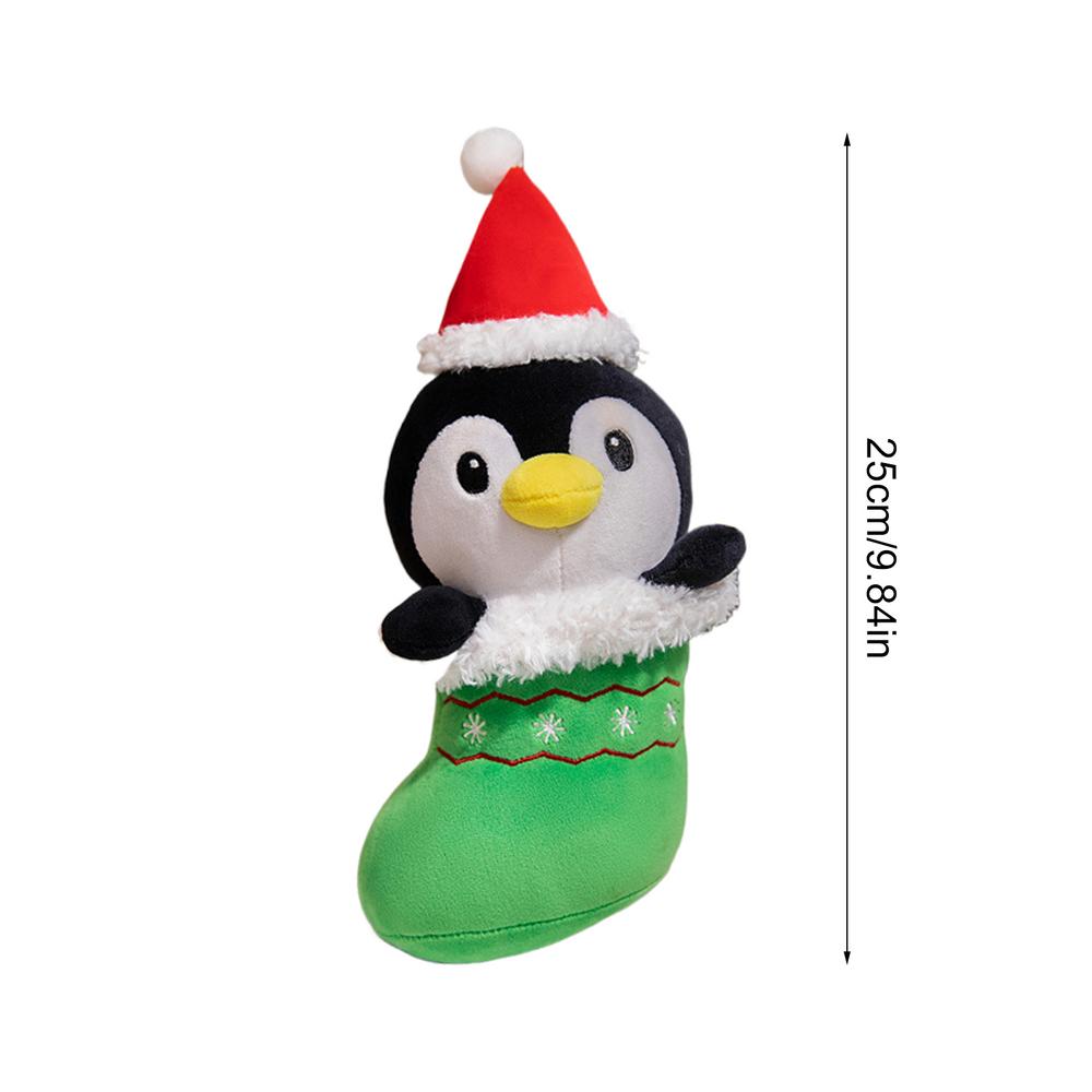 Santa Claus Doll Gift Christmas Doll Decoration Cute Stuffed Animal Toys Christmas Penguin Doll Decoration
