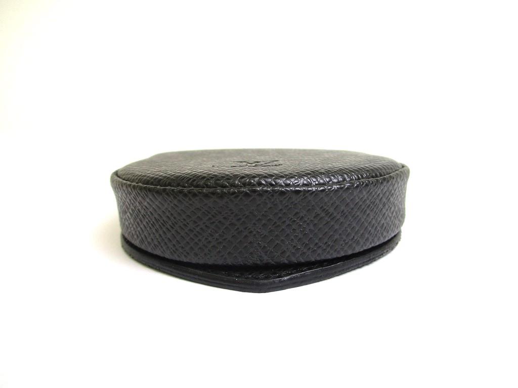 Authentic LOUIS VUITTON Taiga Black Leather Coin Purse Porto Monnaie Gousset #a600  Refurbished
