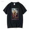 Catholic Natural T Shirt Saint Michael Archangel V11 Vintage Sizes S 5XL Vintage Washed Homme Fashion Soft Breathable
