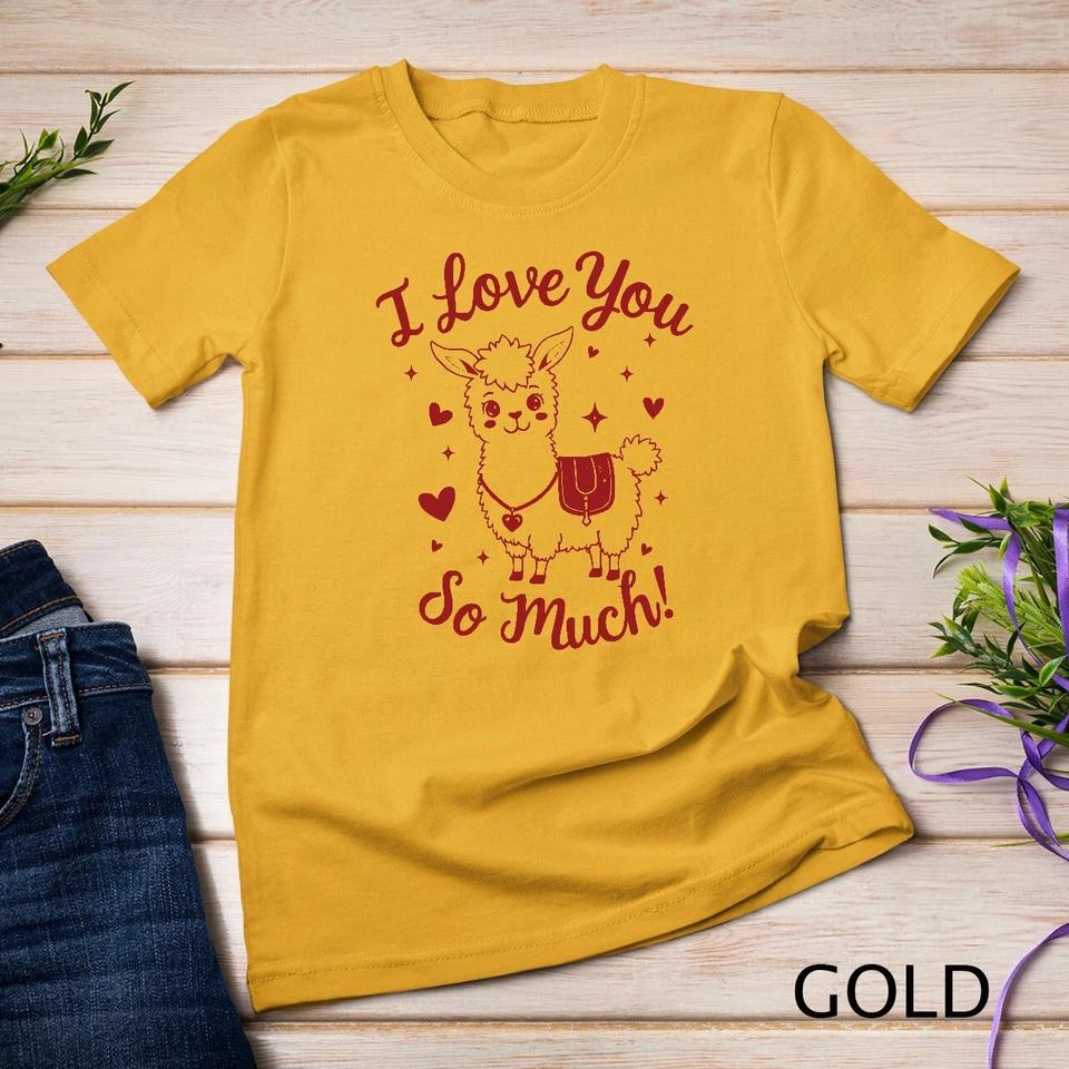 Llama Love A Heartfelt Valentine s Day Design Funny T-Shirt Unisex T-shirt 4 XL