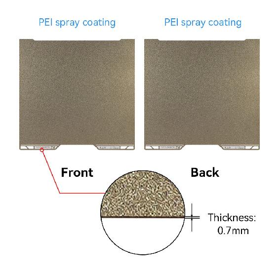 For Bambu Lab H2d Build Plate Textured/Smooth PEI PEO PET Plate Spring Steel Sheet Bambulab H2d Part Heat Bed 3D Printer Parts