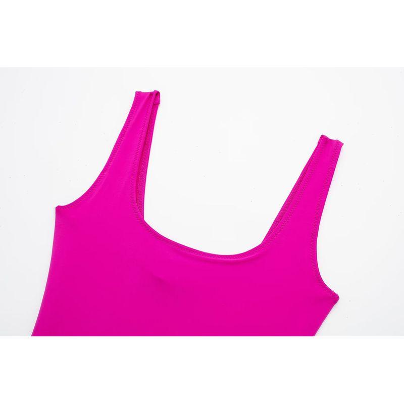 Kaslead Crew Neck Wide Shoulder Strap Silm Jumpsuit