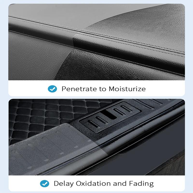 Plastic Leather Restorer Interior Trim Conditioner Polish Shine Cleaner Restore New Black Color Fading Repair Car Care Detail