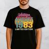 Personalized Birth Year T Shirt, Limited Edition Vintage Custom Year Month Birthday Gift for Men, Retro Tee