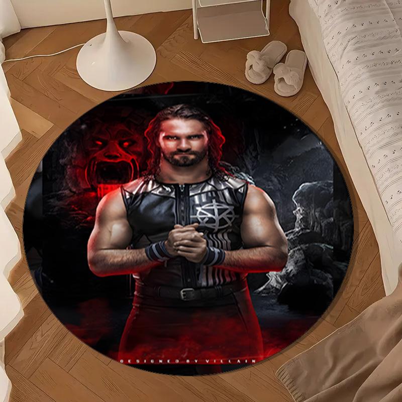 Beast Slayer: Seth Rollins Round Mat Home Decor, Chair Rug For livingroom,Bedroom, Doormat Home Decor Birthday Gift Christmas Gifts