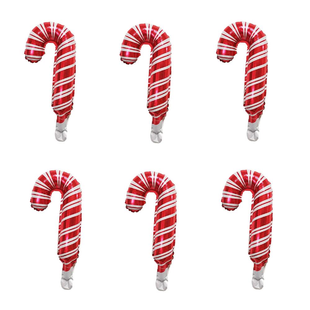 

6 шт. Рождественские шары из фольги в виде леденцов, большой размер, мини-шар, рождественский конфетный шар, украшение, Новый год, Рождество, домашний декор As the picture