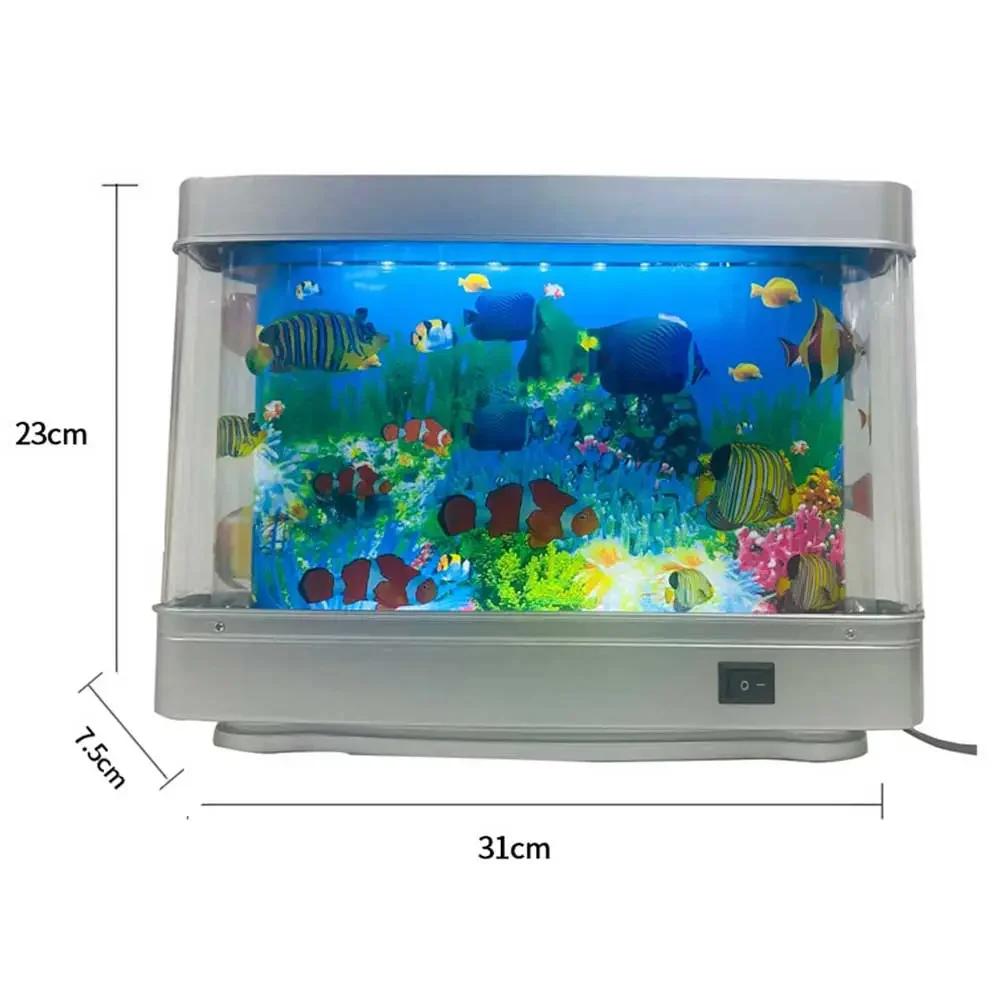 7 Colors LED Fish Tank Lamp Landscape Lamp Living Room Decoration Imitation Aquarium Landscape Underwater World With Switch