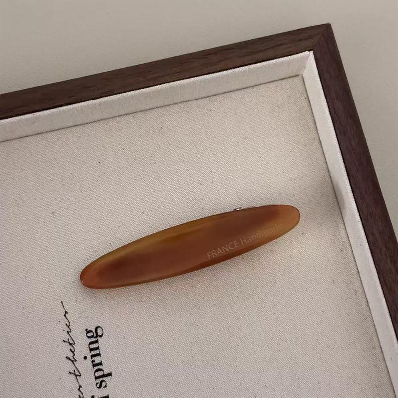 French Style Hair Clip For Women Retro Simple Oval Acetic Acid Barrettes Elegant Girls Hair Clip Exquisite Hair Accessories