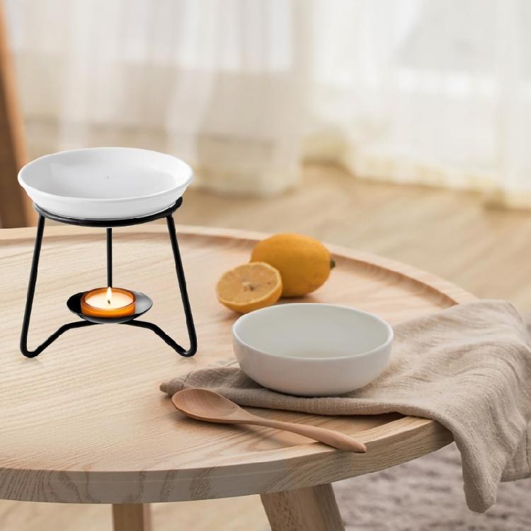 Stylish Essential Oil Burners Melt Warmer Tealight Candle Holder Metal Rack for Living Space and Bedroom Desk Ornament