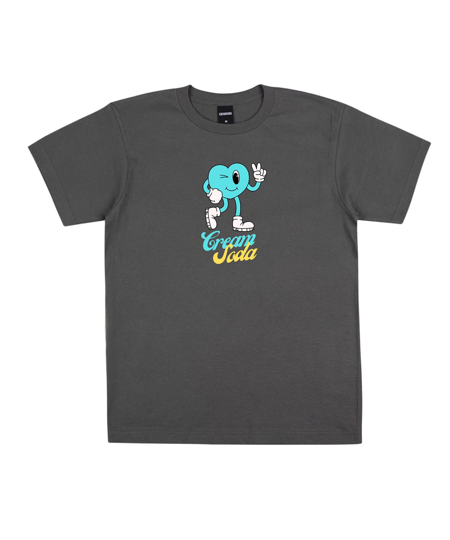Cream Soda Lab Lab Selfie Heart Short Sleeve T-Shirt Charcoal L