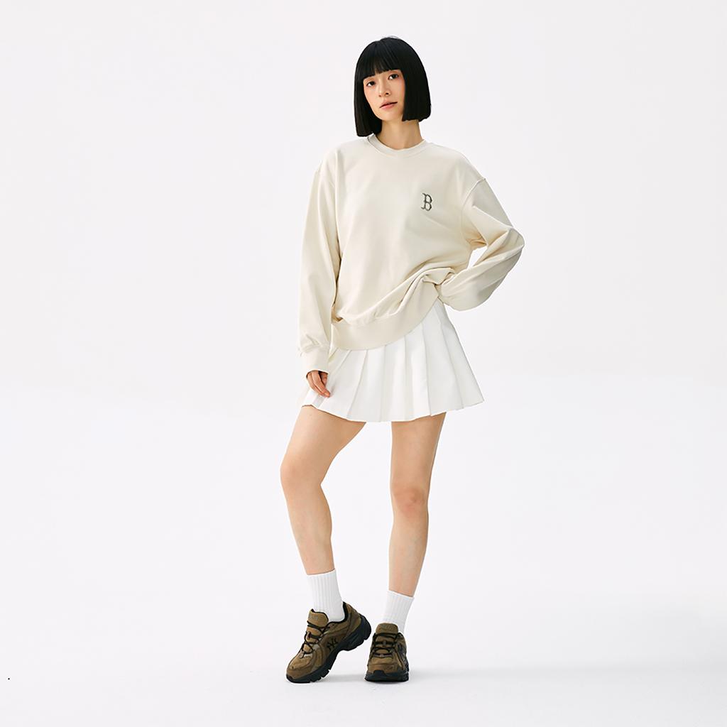 New MLB Boston Red Sox Basic Collection 25FW Sweatshirt Unisex 3AMTB1154-43CRS