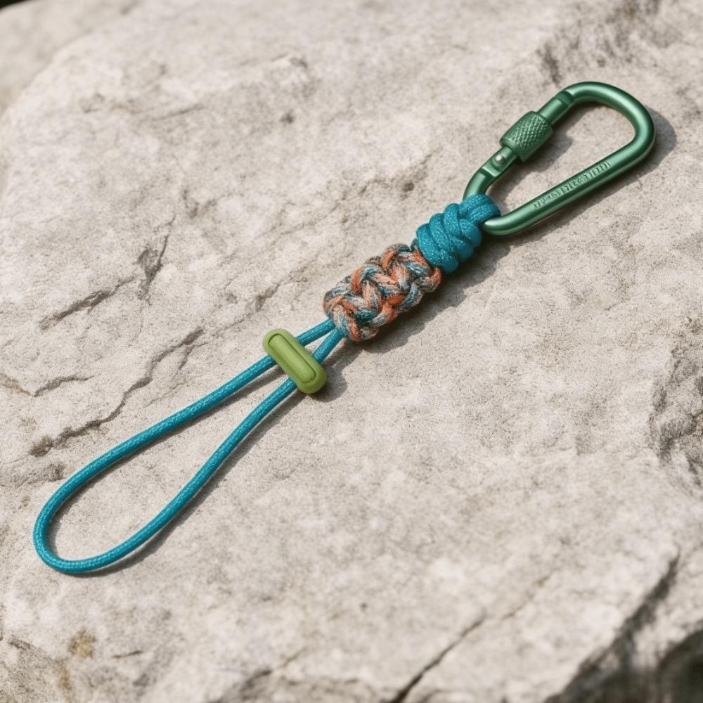 Braided Rope Water Bottle Lanyard Zinc Zinc Alloy Carabiner Hook Essential Key Chain Lanyard Mountaineering