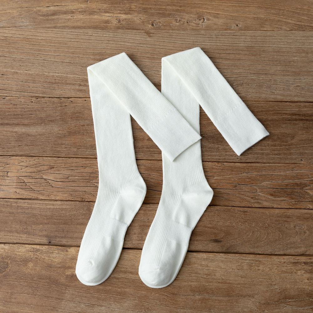 High Elasticity Long Socks Solid Color Knitted Stocking New Fashion Knee High Socks