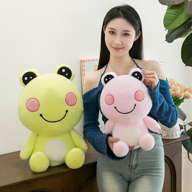 Cute Smiling Couple Frog Plush Toy Claw Machine Doll Wedding Press Bed Ornament Home Pillow