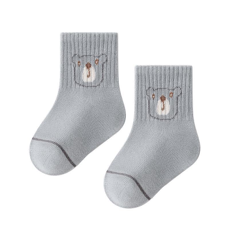 

2024 Осенние детские носки средней длины из гребенного хлопка с рисунком для мальчиков и девочек S (0-1 years old) синий