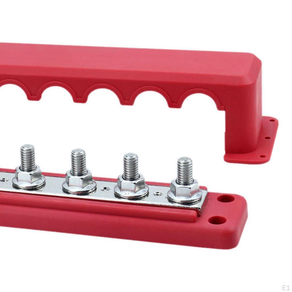 12-48V Battery Busbar Terminal Block Easy Installation 5.2x29cm for Car Boat