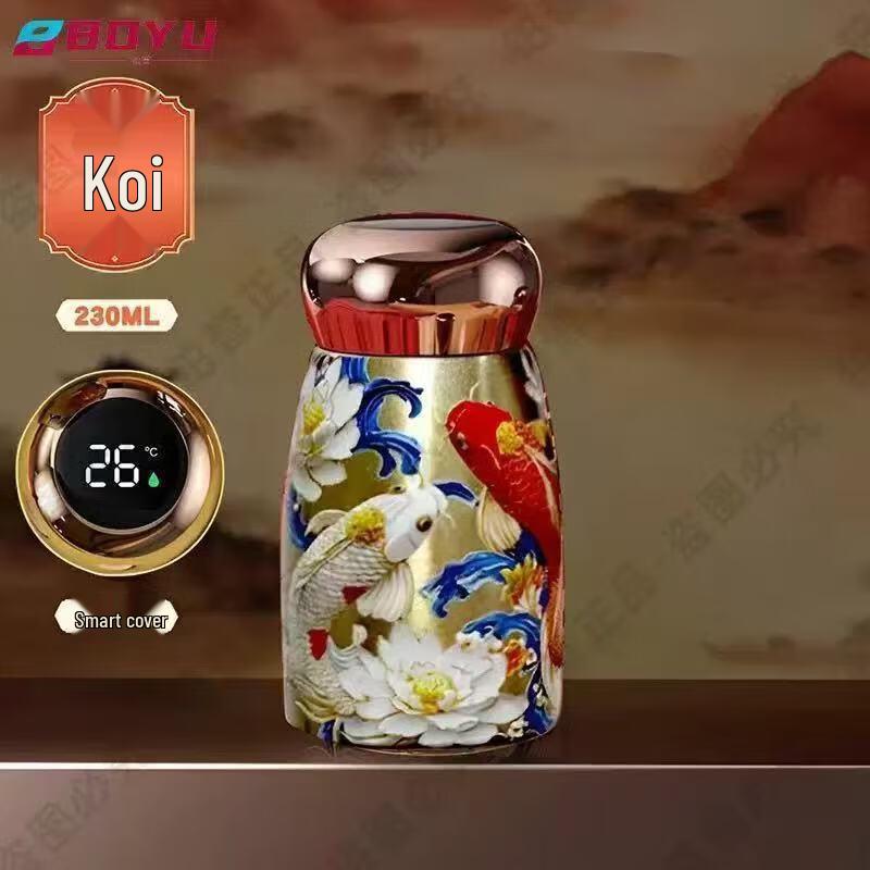 Shangqi Retro Gold Peacock 316 Stainless Steel Portable Thermos Mug